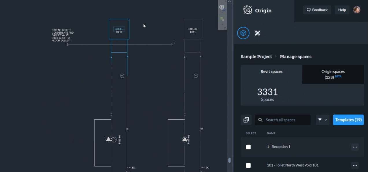 Origin dashboard overview.