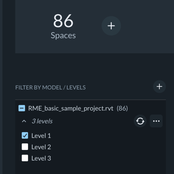 Thumbnail of the Origin spaces management table